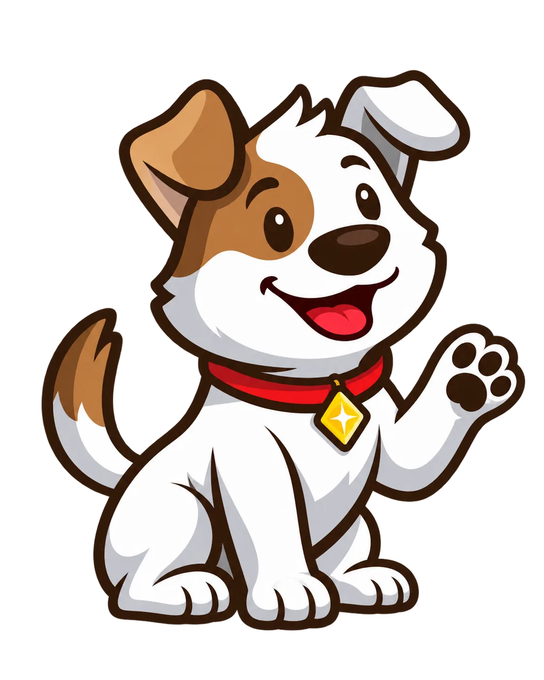 Spot, the Spots Carpet Cleaning mascot, waving